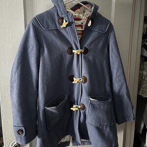 Boden Girls Blue & Patterned Inside Coat